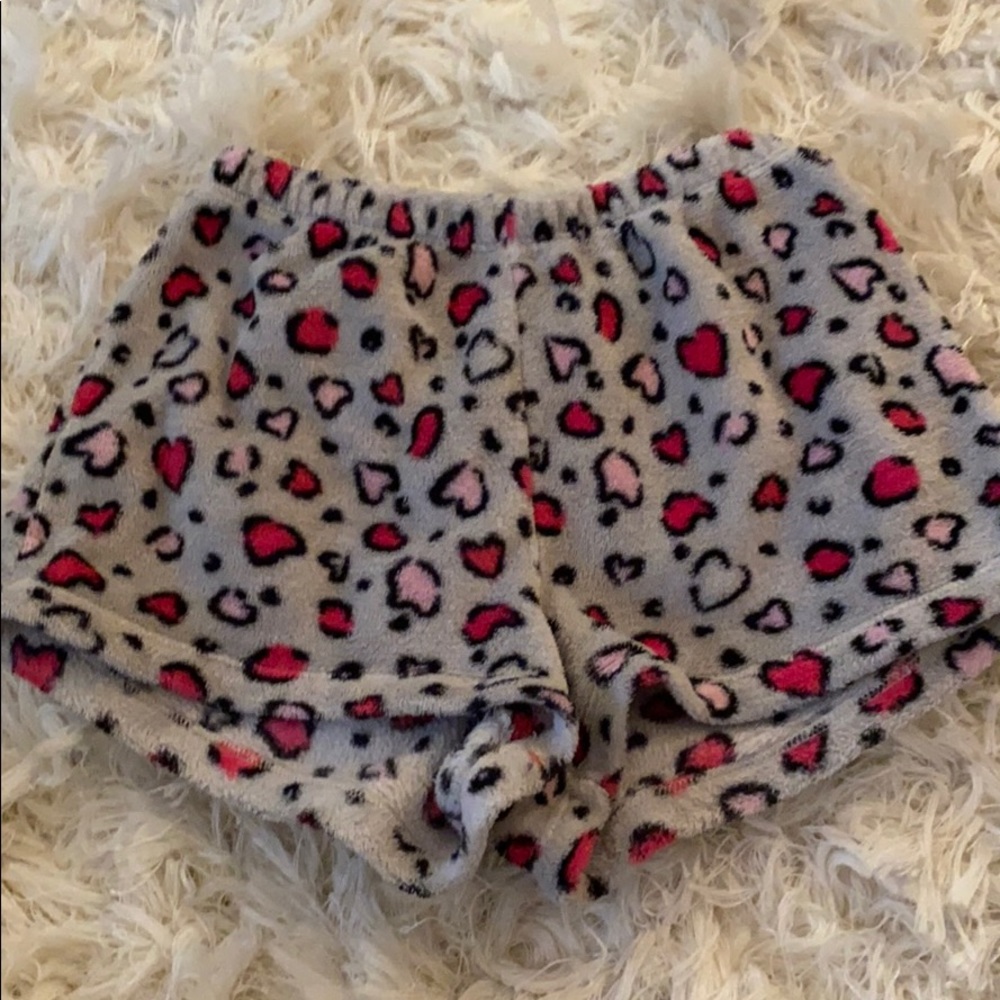 Fuzzy pyjama shorts